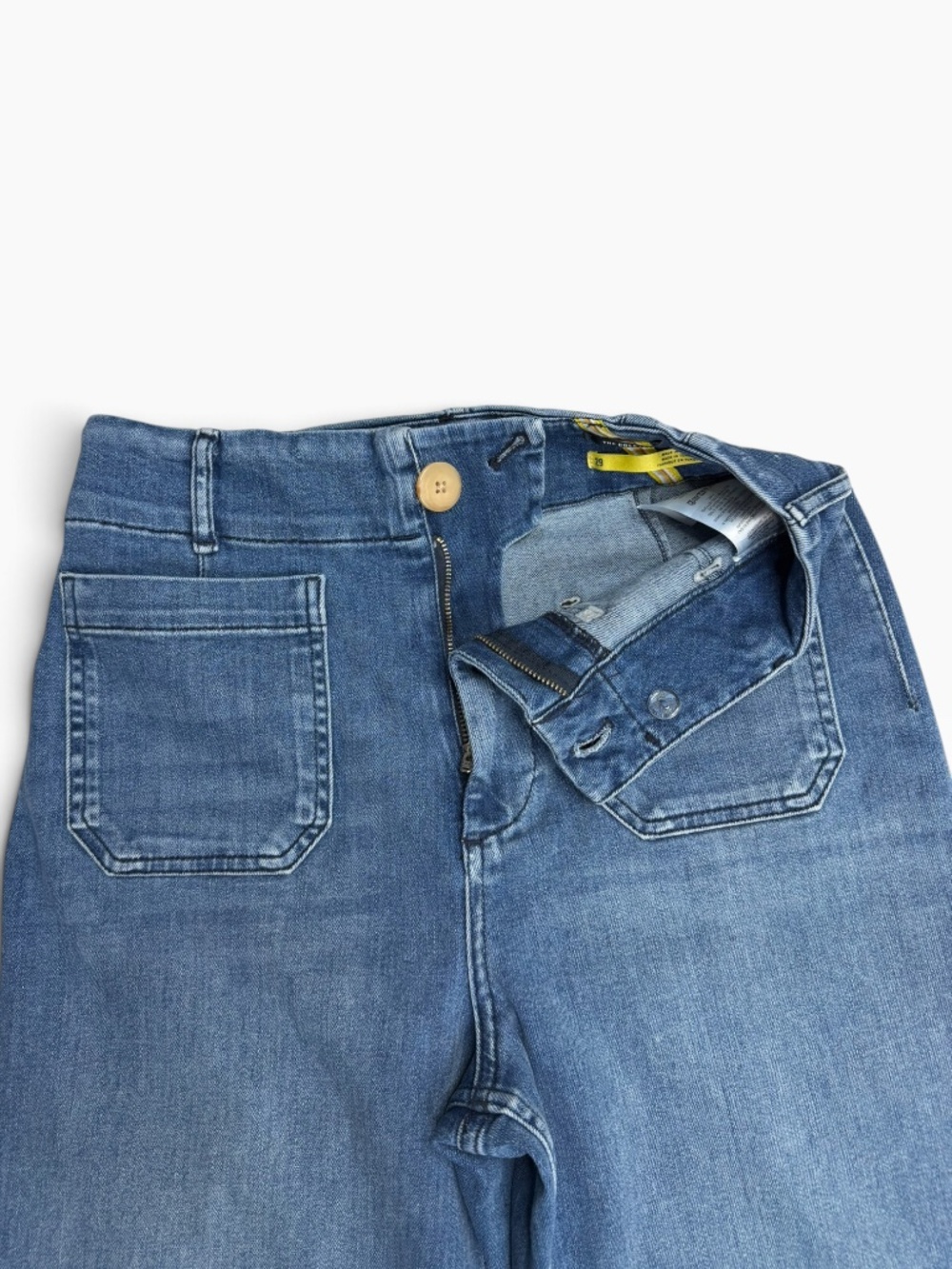 Maeve Anthropologie Colette Crop High Rise Wide Leg Jeans Medium Wash Size 29 - Picture 4 of 11